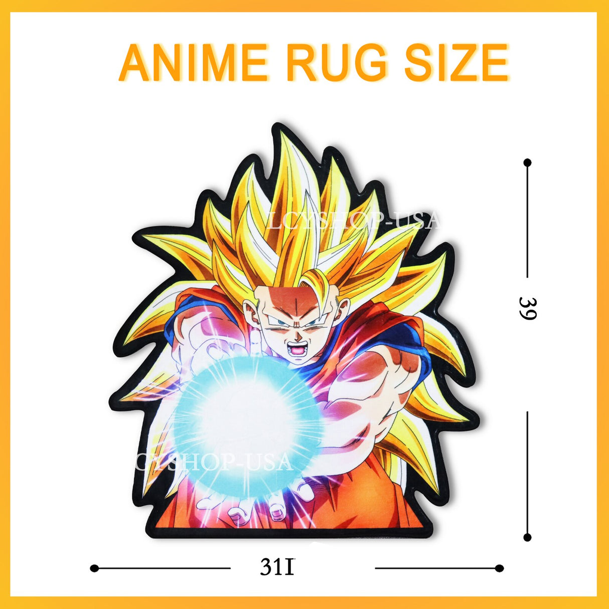 Goku's Super Saiyan 3 Form Non-Slip Rugs