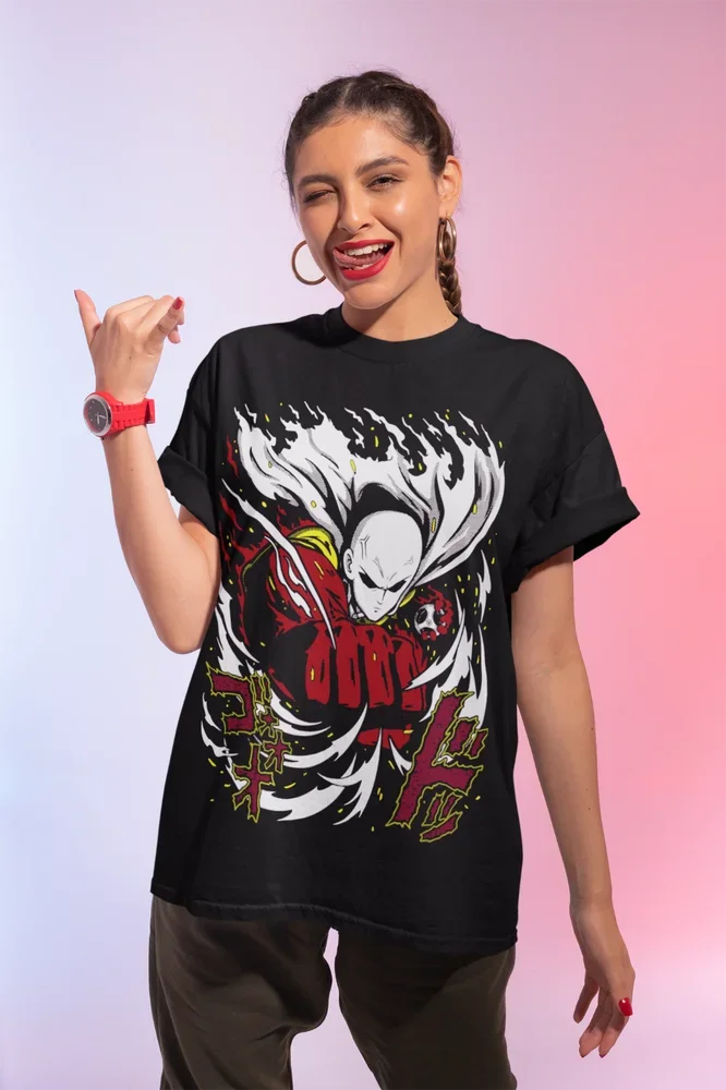 Immerse yourself with this striking tee featuring the unyielding  Saitama tee. If you are looking for more One Punch Man Merch, We have it all! | Check out all our Anime Merch now!