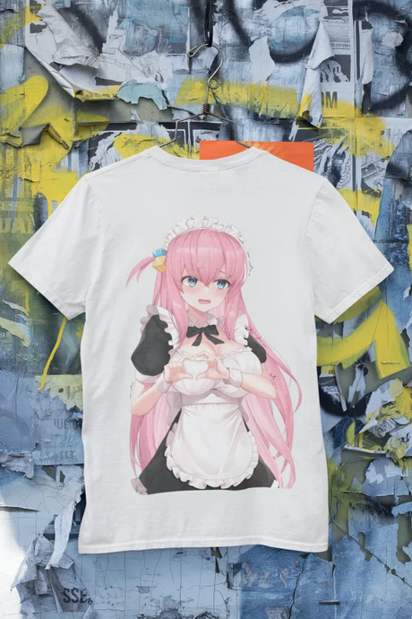 Here at Everythinganimee we have the best anime shirts in the world.
Bring the charm of Hitori Gotoh to your wardrobe with this adorable maid-themed tee! Featuring a detailed design of Hitori in her maid outfit, this shirt is perfect for fans of the anime and those who love cute and iconic characters.