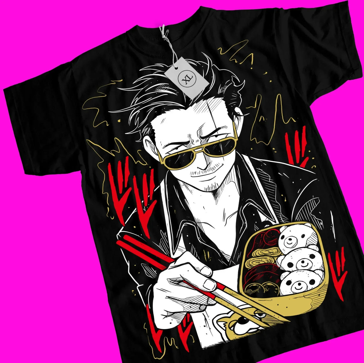 Here at Everythinganimee we have the best anime shirts in the world.
Step into the life of a reformed Yakuza turned househusband with this incredible "The Way of The Househusband" tee. 