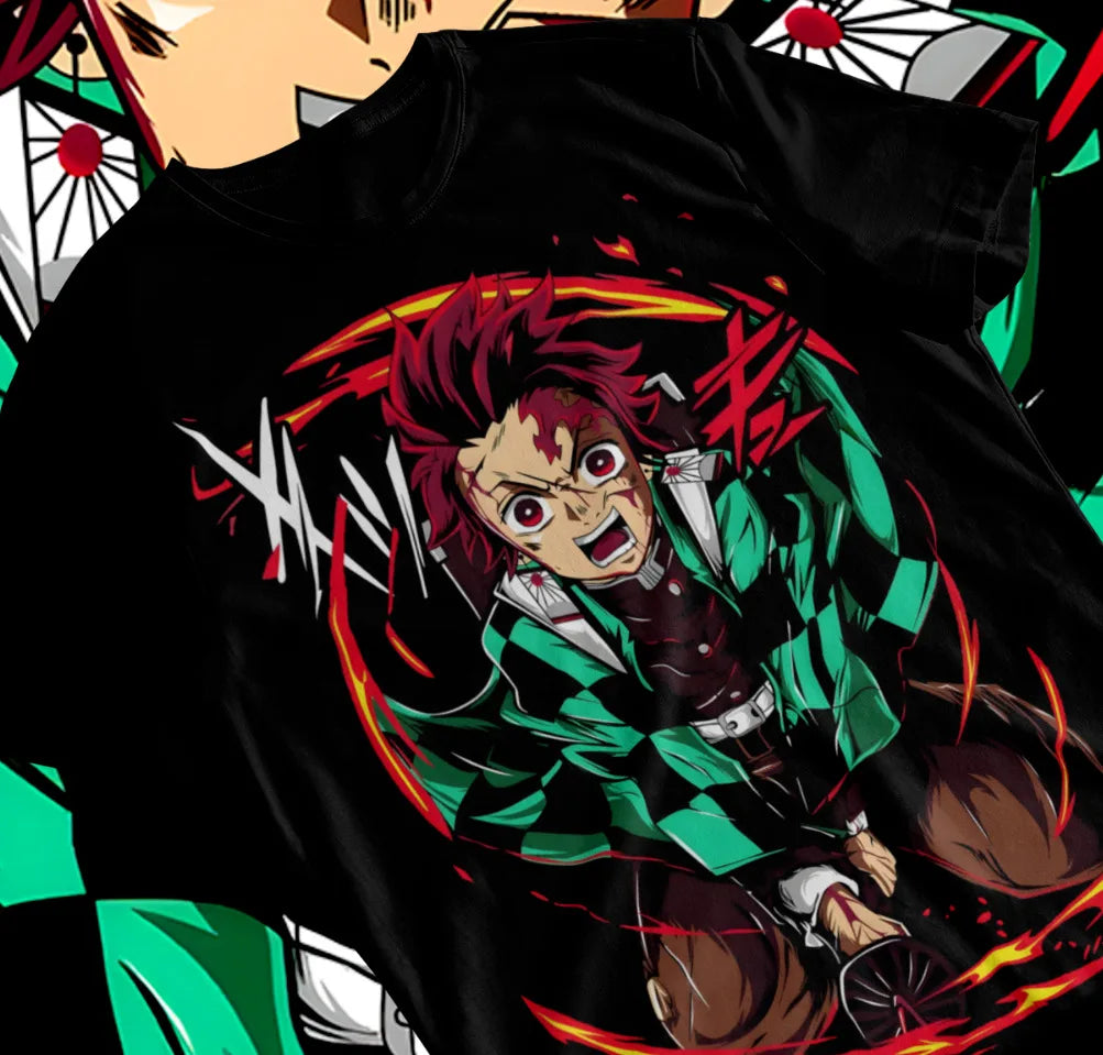 Here at Everythinganimee we have only the best anime merch! Free Global Shipping.
Embrace the power and mystique of Tanjiro Kamado with this stunning Demon Slayer T-shirt. 