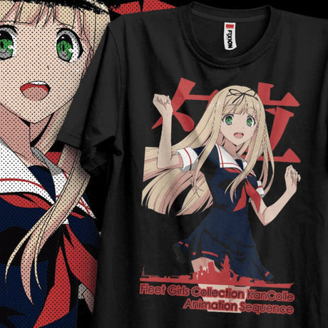 Immerse yourself in this striking Yuudachi Tee, perfect for anime fans Looking for more Kantai Collection merch? Explore our full collection of anime merch now!