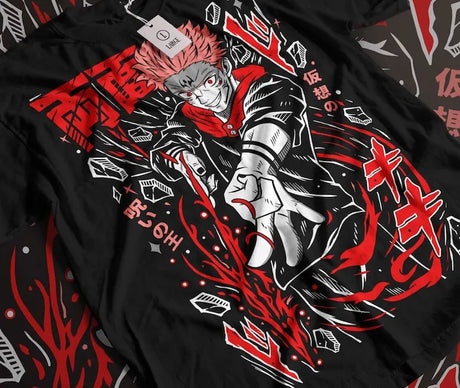 Celebrate the terrifying power of Ryomen Sukuna with this dynamic tee. If you are looking for more Jujutsu Kaisen Merch, We have it all! | Check out all our Anime Merch now!