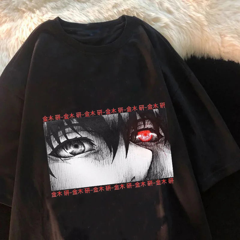 This shirt features the enigmatic anti-hero Ken Kaneki. | If you are looking for more Tokyo Ghoul Merch, We have it all! | Check out all our Anime Merch now! 