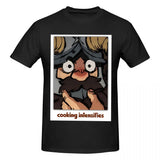 Here at Everythinganimee we only have the best shirts in the world! Bring your love for "Delicious in Dungeon" to life with this iconic Senshi Cooking Intensifies Tee. Featuring the lovable dwarf chef Senshi in one of his most intense moments, this shirt is perfect for fans of the series who appreciate both adventure and culinary excellence.