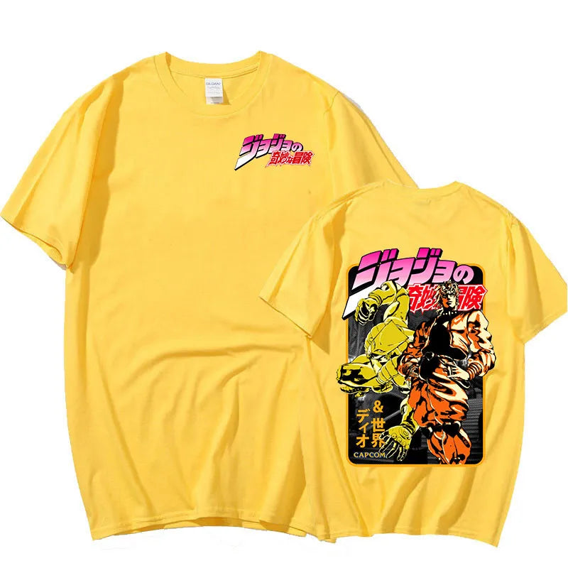 Immerse yourself in the world of with this sleek and trendy Jotaro T-shirt. If you are looking for more Jojo's Bizarre Merch, We have it all!| Check out all our Anime Merch now.