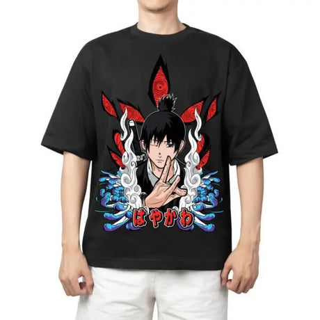 Here at Everythinganimee we have the best anime shirts in the world.
Embrace the power of the Chainsaw Man universe with this Aki Hayakawa tee. Featuring the fearless Aki surrounded by captivating red and black visuals, this tee brings to life his dynamic energy and spirit. 