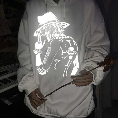 Stand out with our awesome new One Piece Nightglow Rogue Hoodie  | Here at Everythinganimee we have the worlds best anime merch | Free Global Shipping