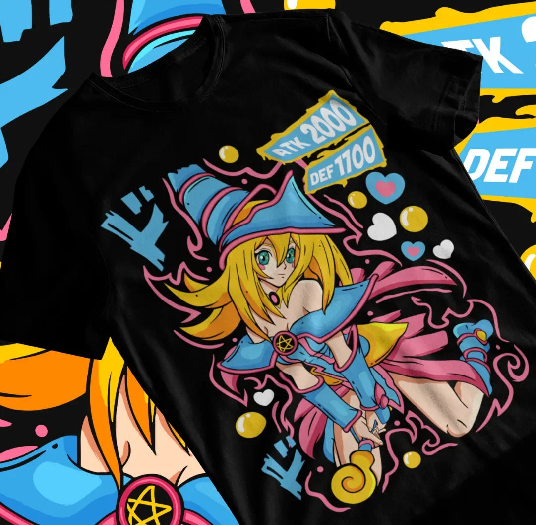 Here at Everythinganimee we have only the best anime merch! Free Global Shipping.
Summon the charm of the iconic Dark Magician Girl with this kawaii and bold Yu-Gi-Oh T-Shirt. Perfect for fans of the classic anime