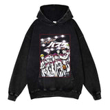 Slam Dunk Washed Black Streetwear Cotton Vintage Hoodie