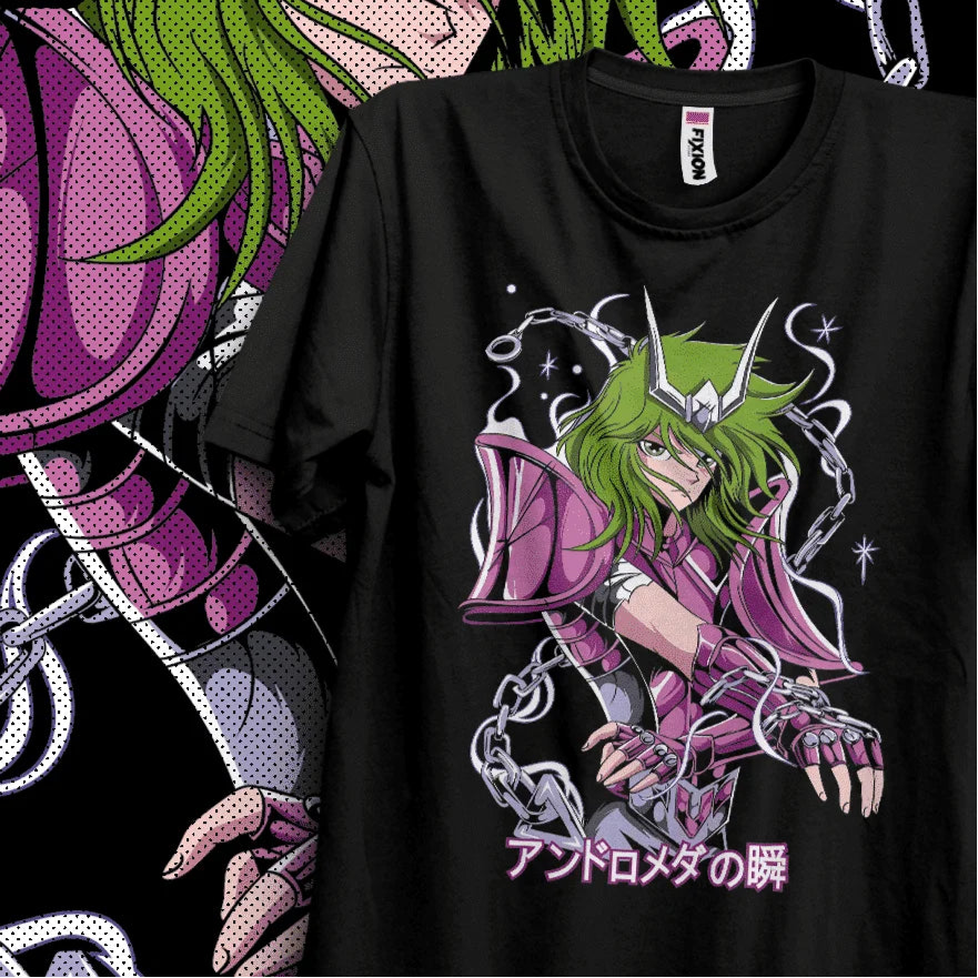This tee captures the magic of Shun Hashimot. If you're looking for more Saint Seiya merch, we have it all! Check out our anime merch now—free shipping!