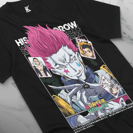 Immerse yourself in this striking Hisoka Tee, perfect for anime fans. Looking for more Hunter x Hunter merch? Explore our full collection of anime merch now!