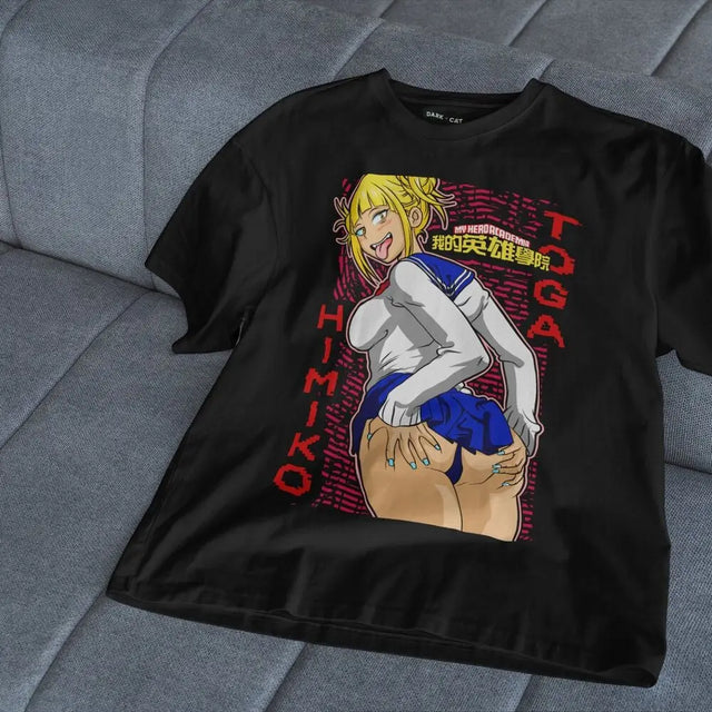 Here at Everythinganimee we have the best anime shirts in the world.
Celebrate the wild and unpredictable spirit of Toga with this edgy Anime Themed T-Shirt. Featuring vibrant colors and bold artwork, this shirt captures Toga’s fierce energy in every detail.