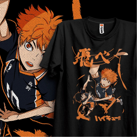 Immerse yourself in this striking Shōyō Tee, perfect for anime fans. Looking for more Haikyu! merch? Explore our full collection of anime merch now!