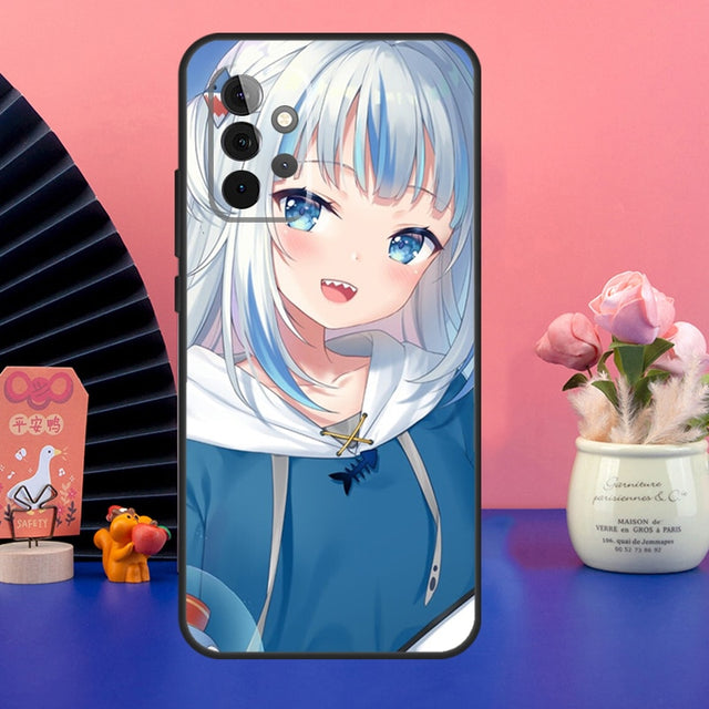 Gawr Gura Hololive Anime Case For Samsung Galaxy A54 A34 A24 A14 A73 A53 A33 A23 A13 A52 A32 A22 A12 A51 A71 Cover, everythinganimee