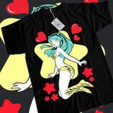 This tee features Lum, the beloved character, capturing a playful spirit of the series. If you are looking for more Urusei Yatsura Merch, We have it all! | Check out all our Anime Merch now!