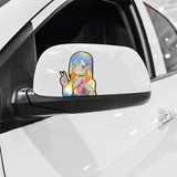 Anime Girls Holographic Sticker Set