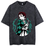 Anime Kimetsu no Yaiba Demon Slayer Washed Tshirts Men Women Inosuke Manga Print Tops Tees for Summer Gothic HarajukuStreetwear Everythinganimee, anime merch, anime gear, anime, anime stuff, buy anime, Manga Otaku Cosplay Japan Animation Shonen Shoujo Seinen Shojo Mecha Fandom Subtitle Dubbed Fanart MyAnimeList MangaStream Studio Ghibli