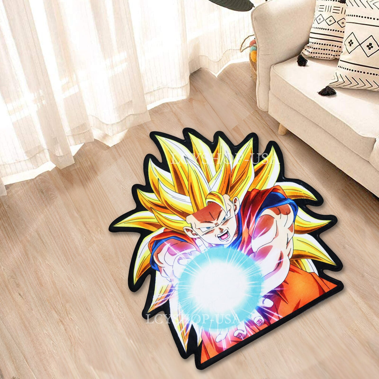 Goku's Super Saiyan 3 Form Non-Slip Rugs