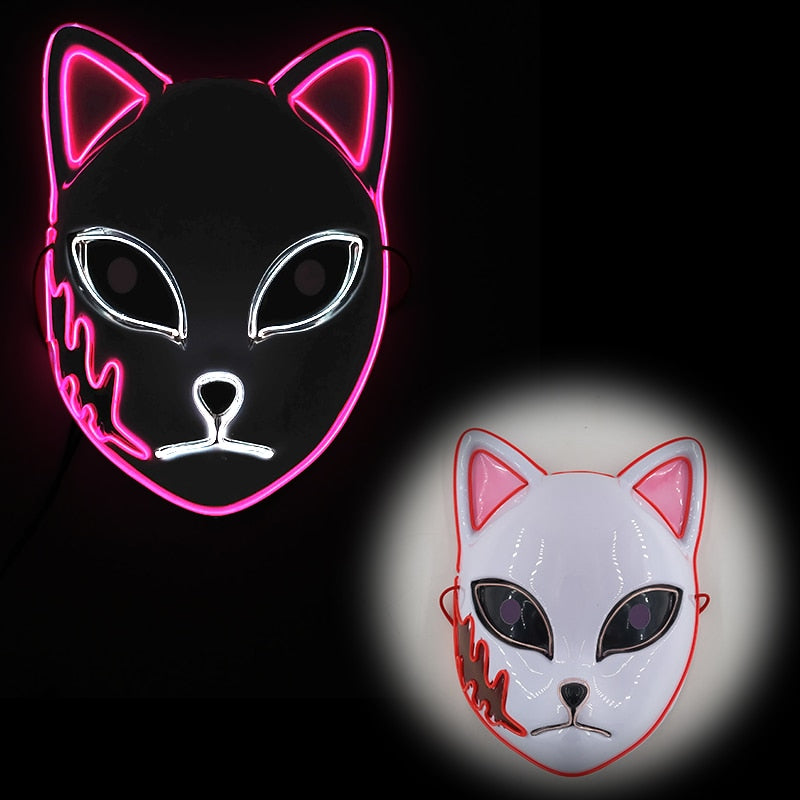 Demon Slayer Glowing LED Wire Mask