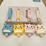 Pika-Cream Delight - Pokémon Pastel Pendant Keychain Purse