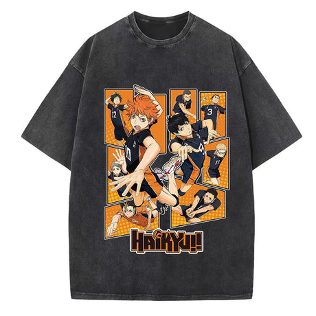 Immerse yourself in this vintage Team Karasun tees, perfect for anime fans. Looking for more Haikyuu!! merch? Explore our full collection of anime merch now!