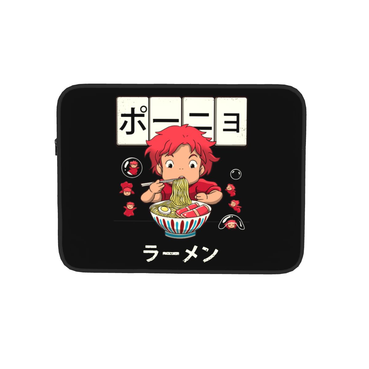 Want to keep your electronics safe at all times? Get your very own Ponyo On The Cliff Ramen Laptop Bag Case! Show of your love with our Ponyo On The Cliff Ramen Laptop Bag Case Anime | If you are looking for more Ponyo Merch , We have it all! | Check out all our Anime Merch now!