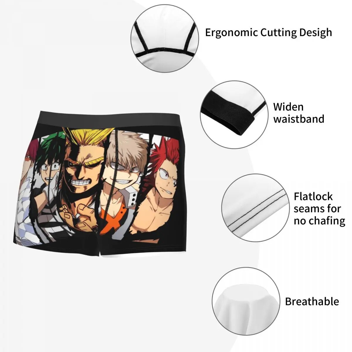 These boxer shorts feature the dynamic characters from My Hero Academia. | If you are looking for My Hero Academia Merch, We have it all! | check out all our Anime Merch now! 