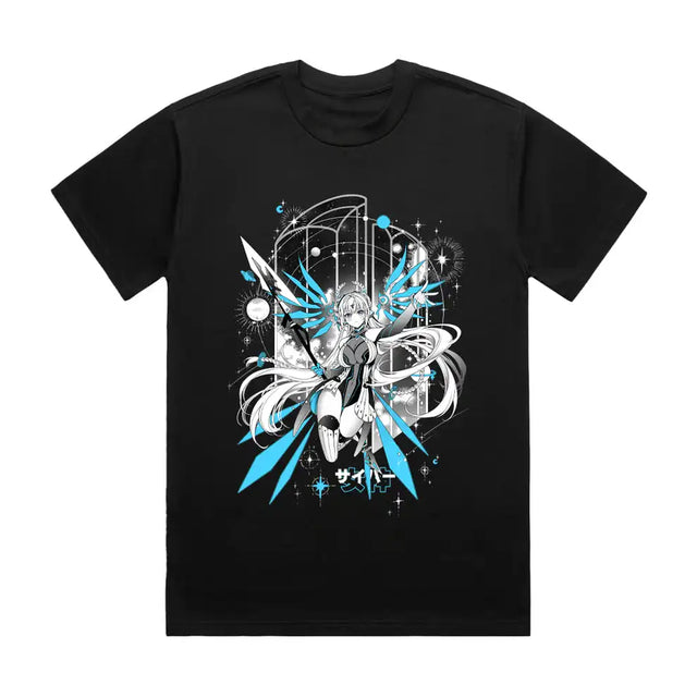 Here at Everythinganimee we have the best anime shirts in the world.
Elevate your wardrobe with the awe-inspiring Cyber Goddess NovellusDea Tee, capturing the essence of a futuristic warrior deity. This stunning shirt features intricate celestial designs.