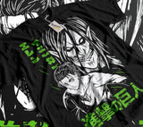 Here at Everythinganimee we have only the best anime merch! Free Global Shipping.
Unleash the power of the Attack Titan with this striking Eren Yeager T-Shirt, perfect for fans of Shingeki No Kyojin (Attack on Titan).