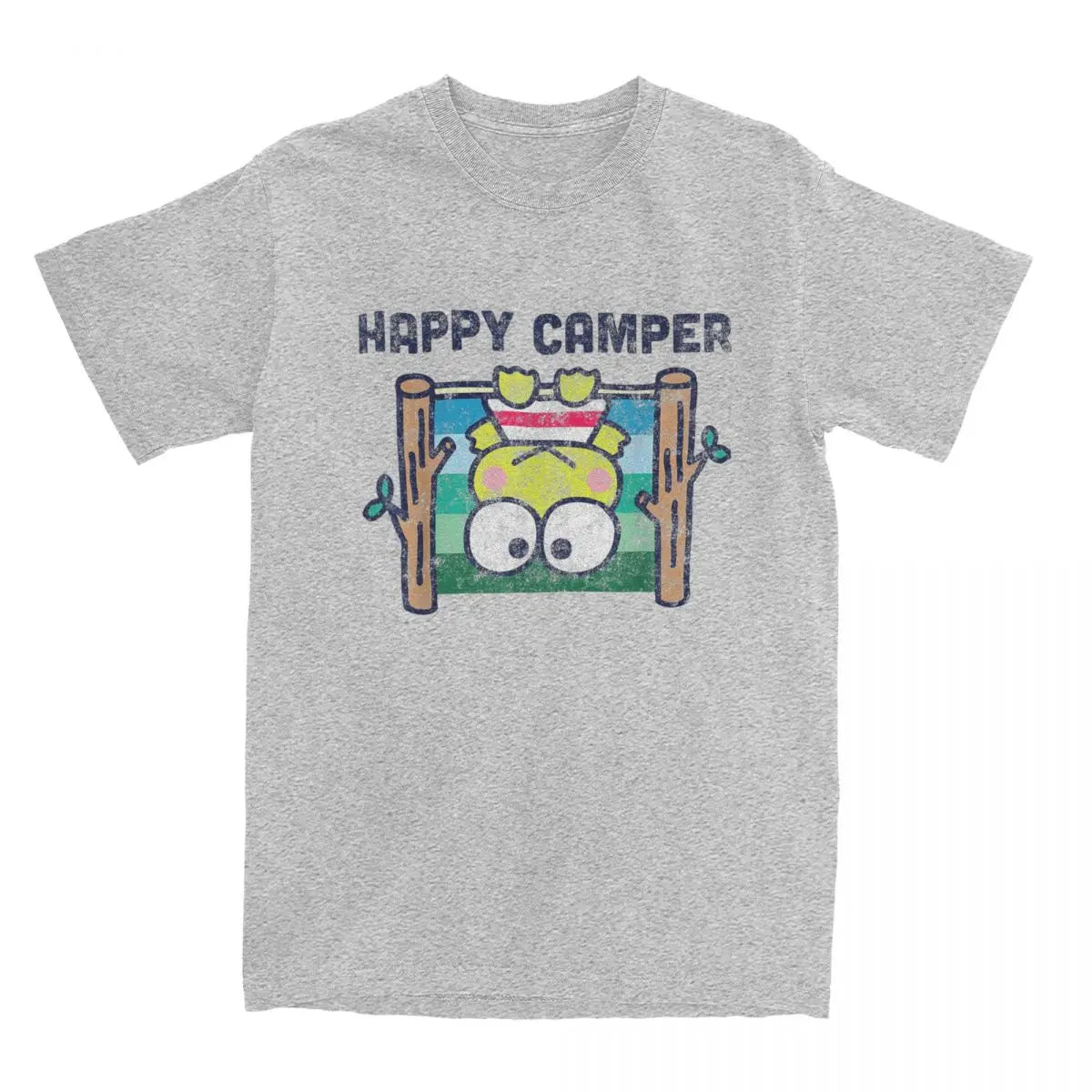 Perfect gift fro everyone is our Sanrio Keroppi "Happy Camper" Tee | Here at Everythinganimee we have the worlds best anime merch | Free Global Shipping