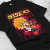 Here at Everythinganimee we have the best anime shirts in the world.
Dive into the chaotic world of Chainsaw Man with this adorable Chibi-style tee. Featuring a pixelated Denji holding his iconic Chainsaw companion, this shirt adds a cute twist to the intense action-packed series.