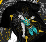 Here at Everythinganimee we have only the best anime merch! Free Global Shipping.
Step into the enigmatic world of Hunter X Hunter with this striking Illumi Zoldyck T-shirt.