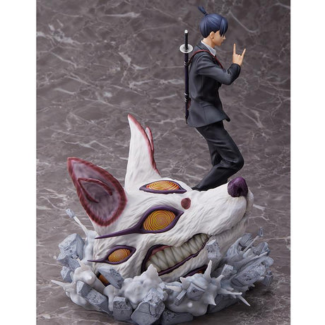 Admire the Aki figurine, poised triumphantly, sword aloft, a true representation of valor. If you are looking for more Chainsaw Man Merch, We have it all! | Check out all our Anime Merch now.