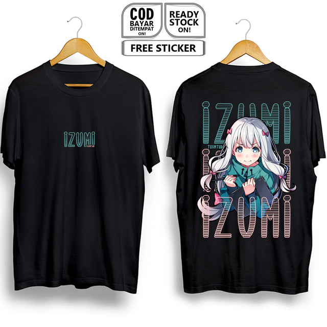 Here at Everythinganimee we have the best anime shirts in the world.
Celebrate the cuteness of Izumi Sagiri with this adorable tee! Featuring her in a playful design, this shirt is perfect for fans of the beloved character.