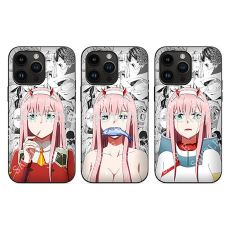 Japanese Anime Zero Two Phone Case for IPhone 13 14 13Pro 14Pro 13Pro Max 14Pro Max 3D Cases Anime Silicone Cover Creative Gift, Everythinganimee