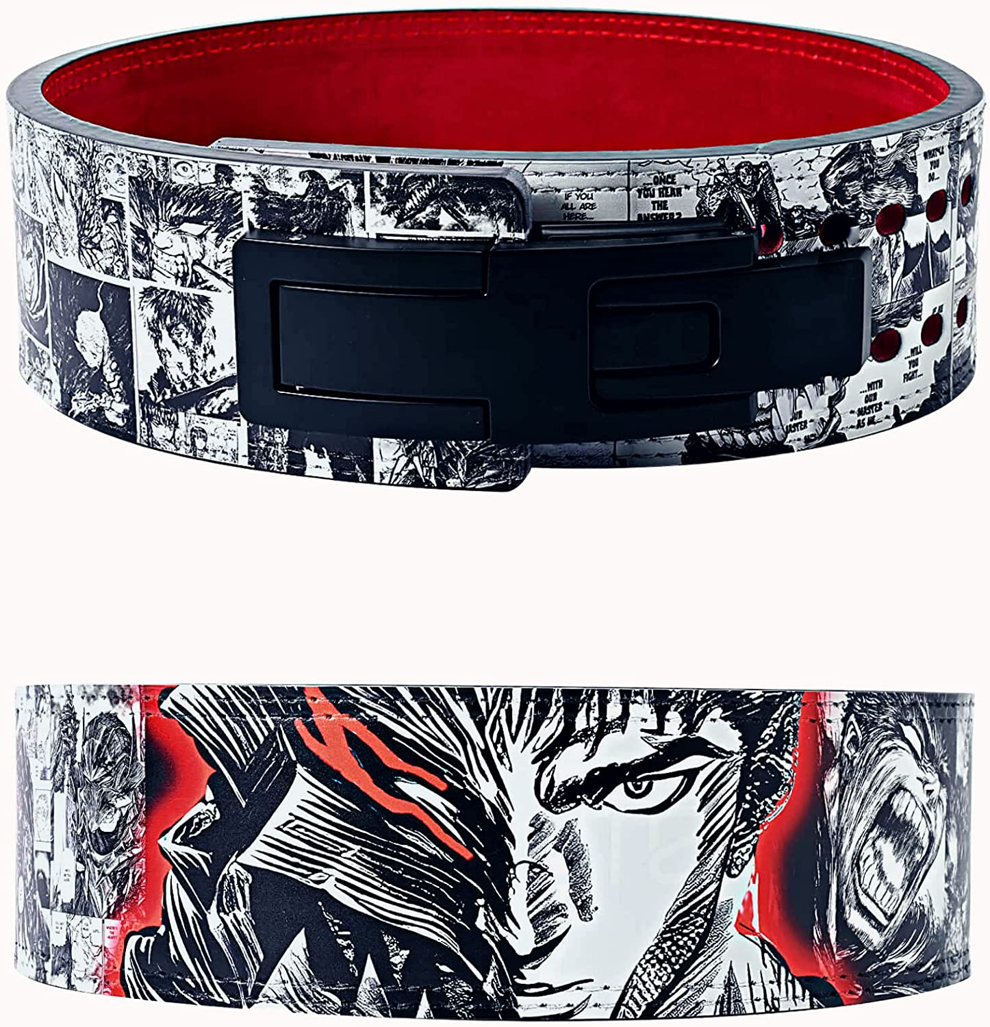 Anime Lever Belt, Ttan Design B Weight Lifting Belt, Heavy Duty  Powerlifting Belt, Gym Accessories For Men and Women - Weightlifting Gym  Belt for Back Support and Deadlifts Squats, 10mm Thickness, M -