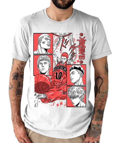 This tee captures the magic of Slam Dunk. If you're looking for more Slam Dunk merch, we have it all! Check out our anime merch now—free shipping!