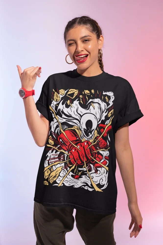 Immerse yourself with this striking tee featuring the unyielding Saitama tee. If you are looking for more One Punch Man Merch, We have it all! | Check out all our Anime Merch now!