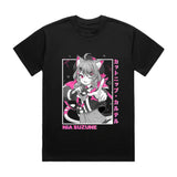 Here at Everythinganimee we have the best anime shirts in the world.
Bring the vibrant energy of Nia Suzune into your wardrobe with this eye-catching Catnip Tee, featuring the lovable idol in her dynamic and playful pose. 