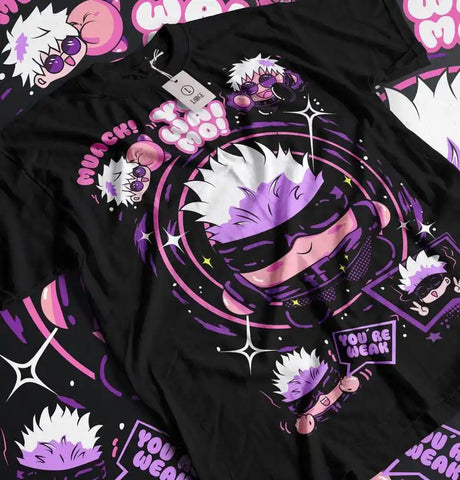 Immerse yourself in this striking Gojo Tee, perfect for anime fans. Looking for more Jujutsu Kaisen merch? Explore our full collection of anime merch now!