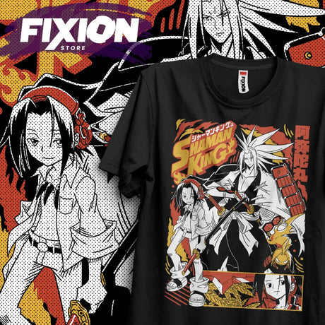 Here at Everythinganimee we have the best anime shirts in the world.
Celebrate the world of Shaman King with this dynamic and bold tee, featuring iconic characters ready for the ultimate battle. This design captures the spirit and excitement of the series.