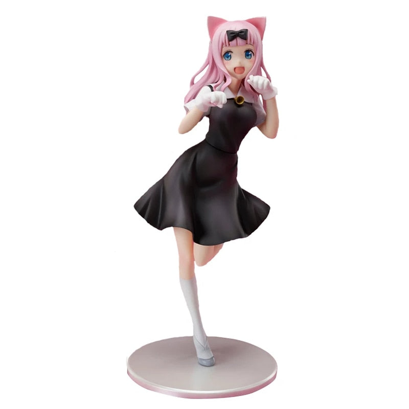 22cm Anime Figure Kaguya-sama Love is War Fujiwara Chika Shinomiya Kaguya PVC Action Figure Doll Model Toys Gift, everythinganimee