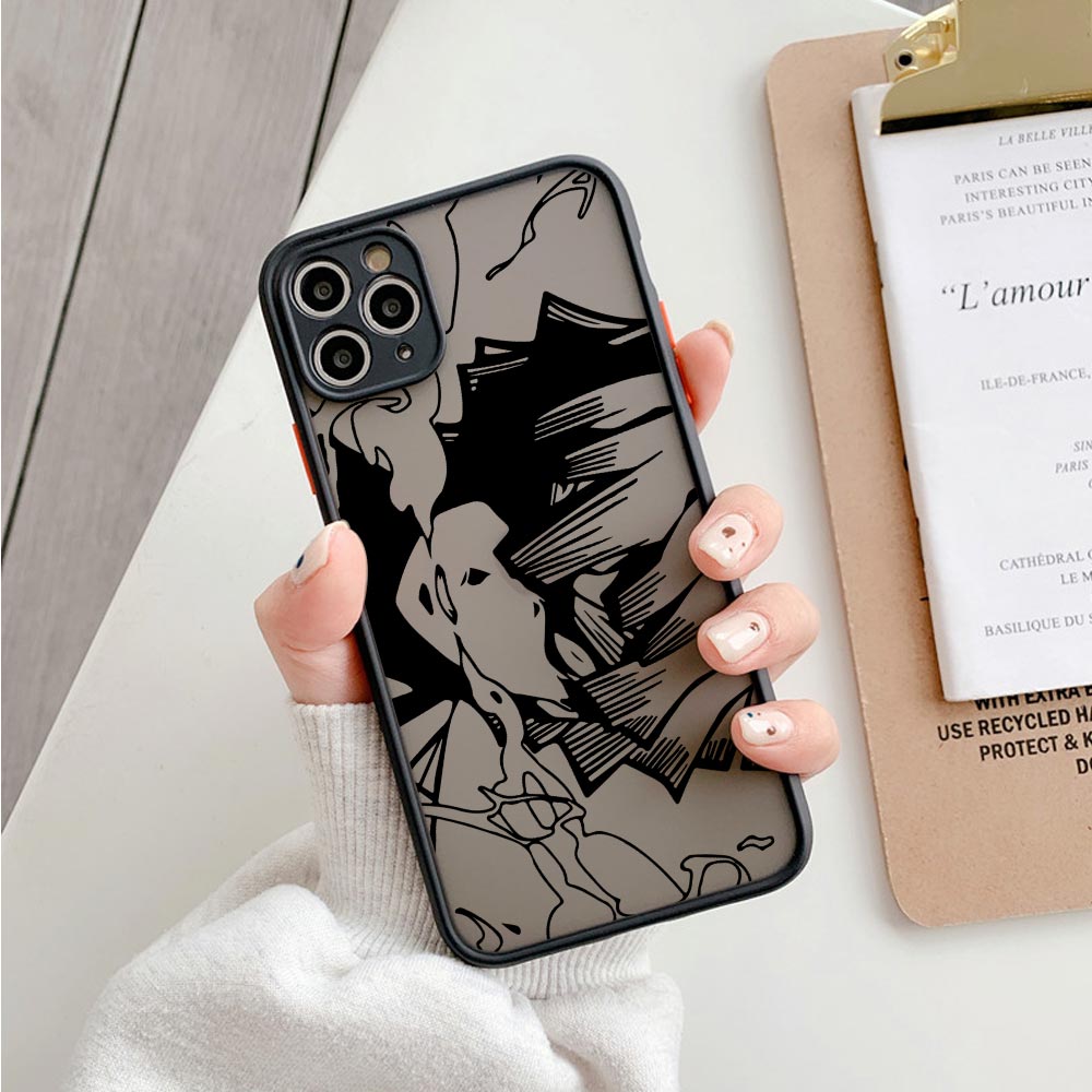 Demon Slayer Kimetsu No Yaiba Anime Matte Coque Case For iPhone 14 13 12 11 Pro Max SE Mini XS X 7 8 Plus Shockproof Clear Cover, everythinganimee