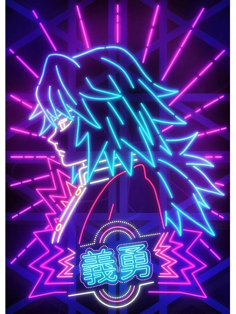 Neon Style Demon Slayer Posters