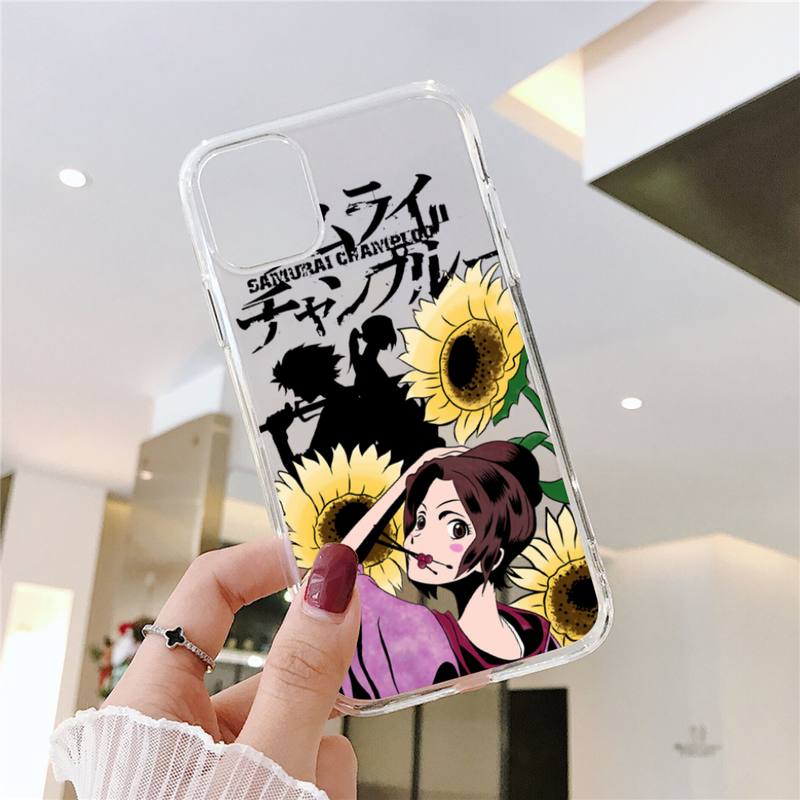 Samurai Champloo Phone Case For iPhone 11 12 Mini 13 14 Pro XS Max X 8 7 6s Plus 5 SE XR Transparent Shell, everythinganimee