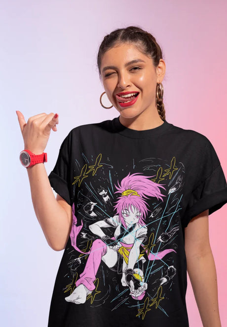 This kawaii tee features the formidable Machi in action, embodying both power and elegance. If you are looking for more Hunter X Hunter Merch, We have it all! | Check out all our Anime Merch now!