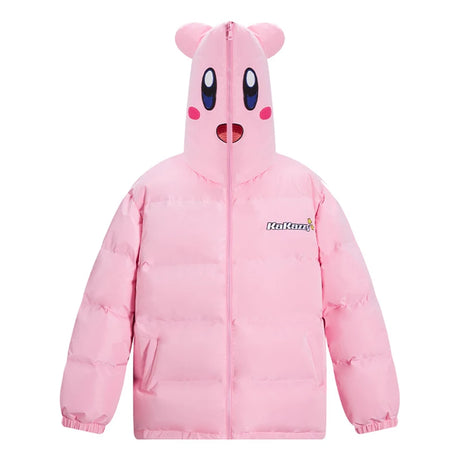  Embrace the cold in style with this adorable Kirby-themed winter jacket.| If you are looking for more Kirby Merch, We have it all! | Check out all our Anime Merch now!