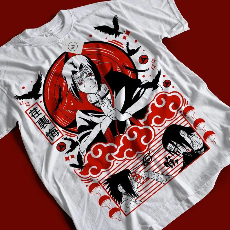 This Tee features a detailed & vibrant print of Itachi, one of the most iconic characters from Naruto.  If you are looking for more Naruto Merch, We have it all! | Check out all our Anime Merch now!