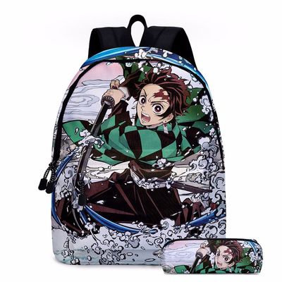 Anime Demon Slayer Kimetsu No Yaiba Canvas Bag Tomioka Giyuu School Bags Girls Travel Bag Mochila Feminina Notebook Bags Gift, everythinganimee